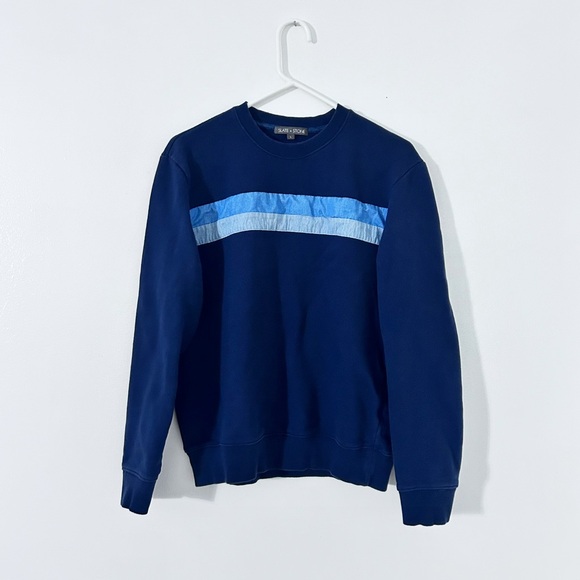 Slate and Stone Sweater Men’s Size L Navy Blue Crew Neck Sweatshirt - Picture 6 of 6